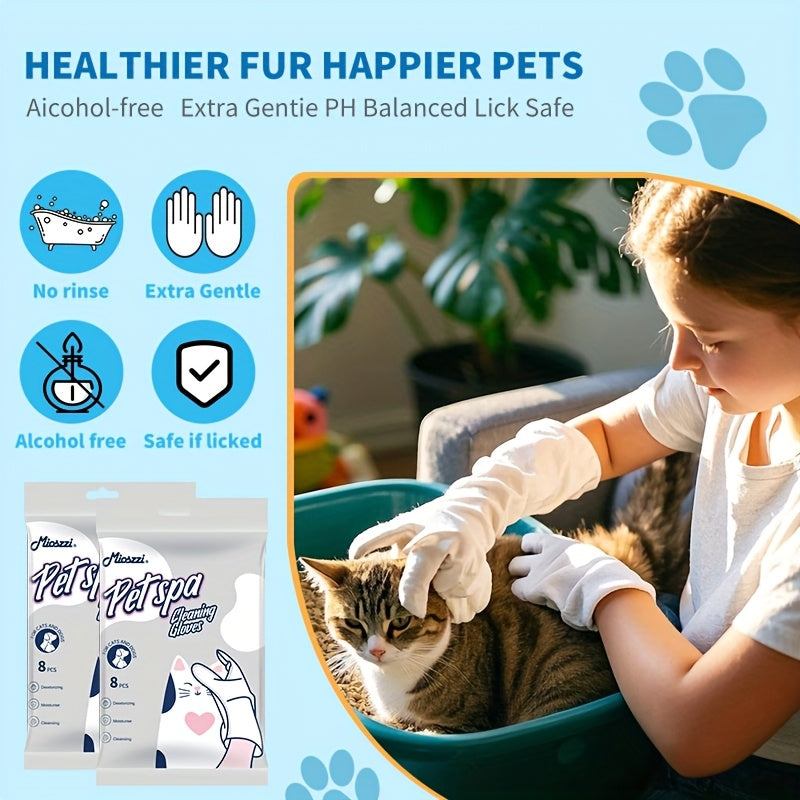 The Mioszzi 'Pet Spa' No-Rinse Grooming Gloves