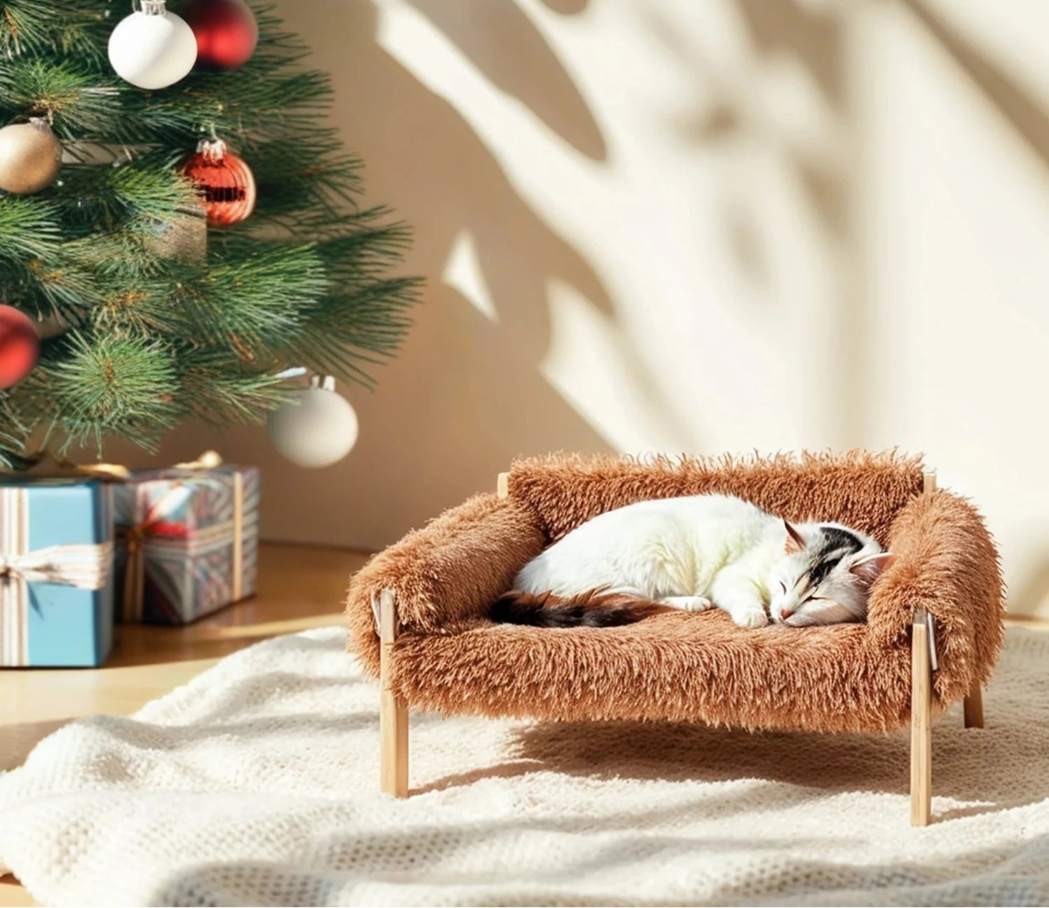 The 'Lazy Lounge' Elevated Pet Sofa