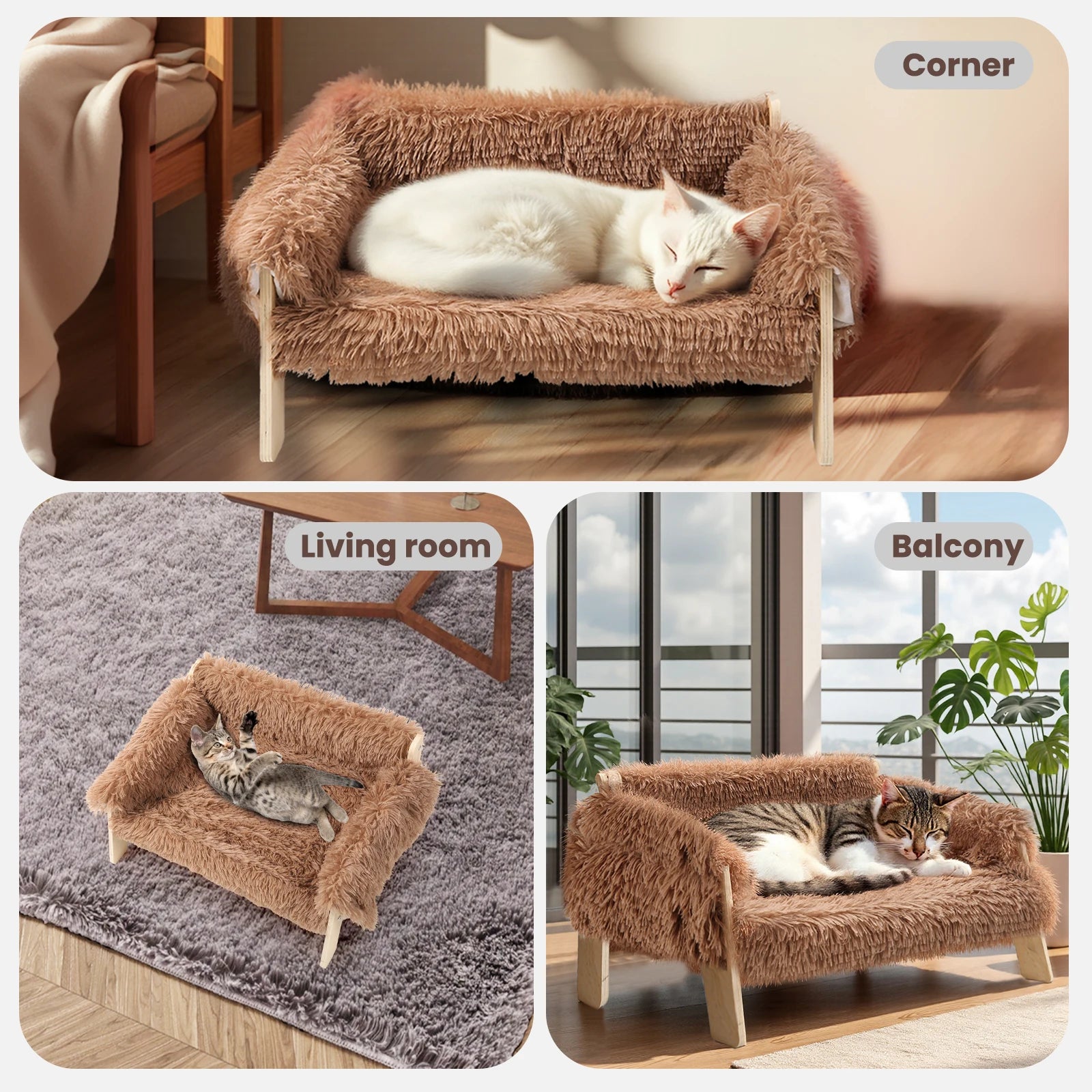 The 'Lazy Lounge' Elevated Pet Sofa